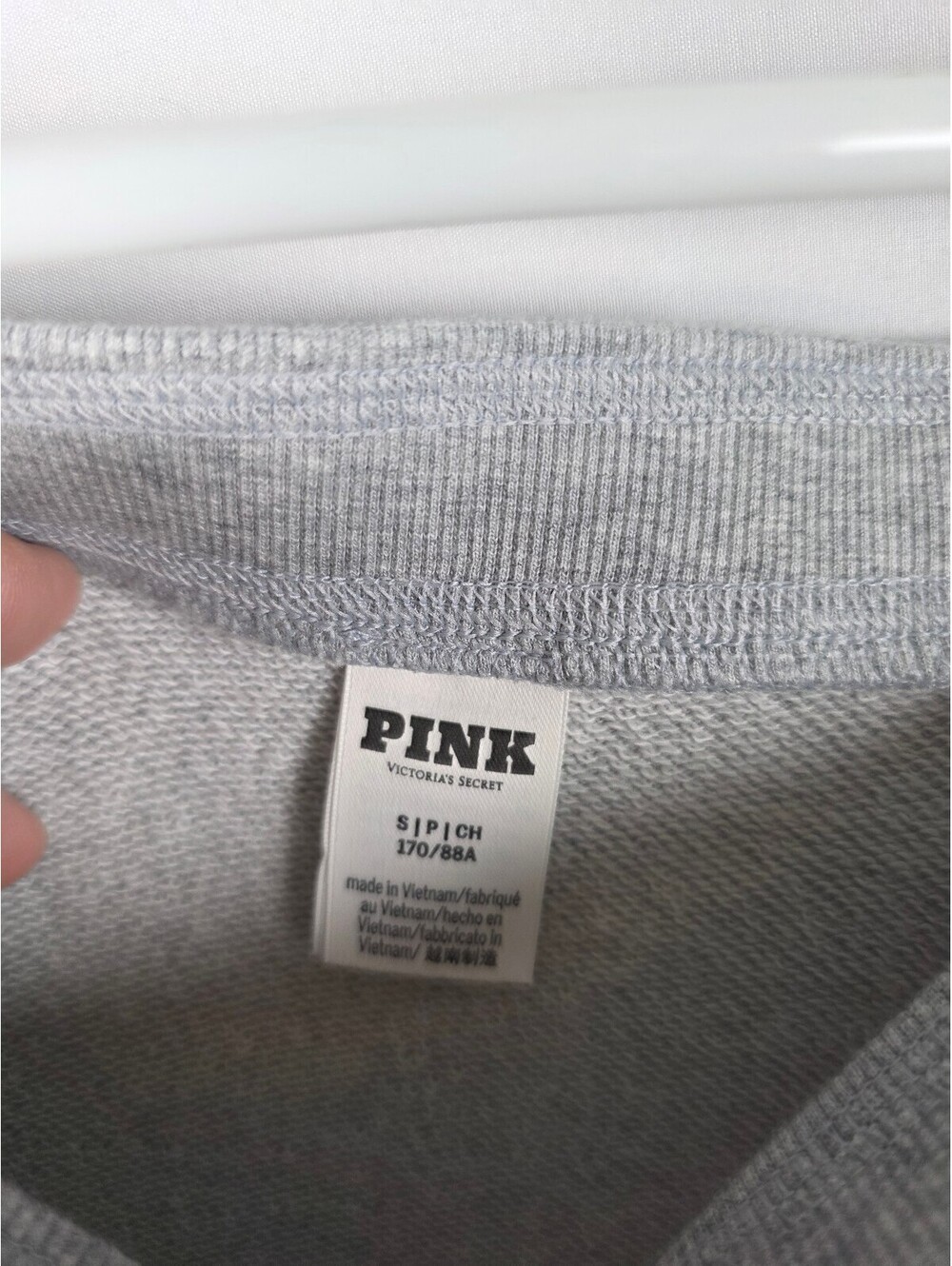 PINK Victoria’s Secret Gray Strapless Ruffle Terry Mini Dress Small Dog - Picture 4 of 5